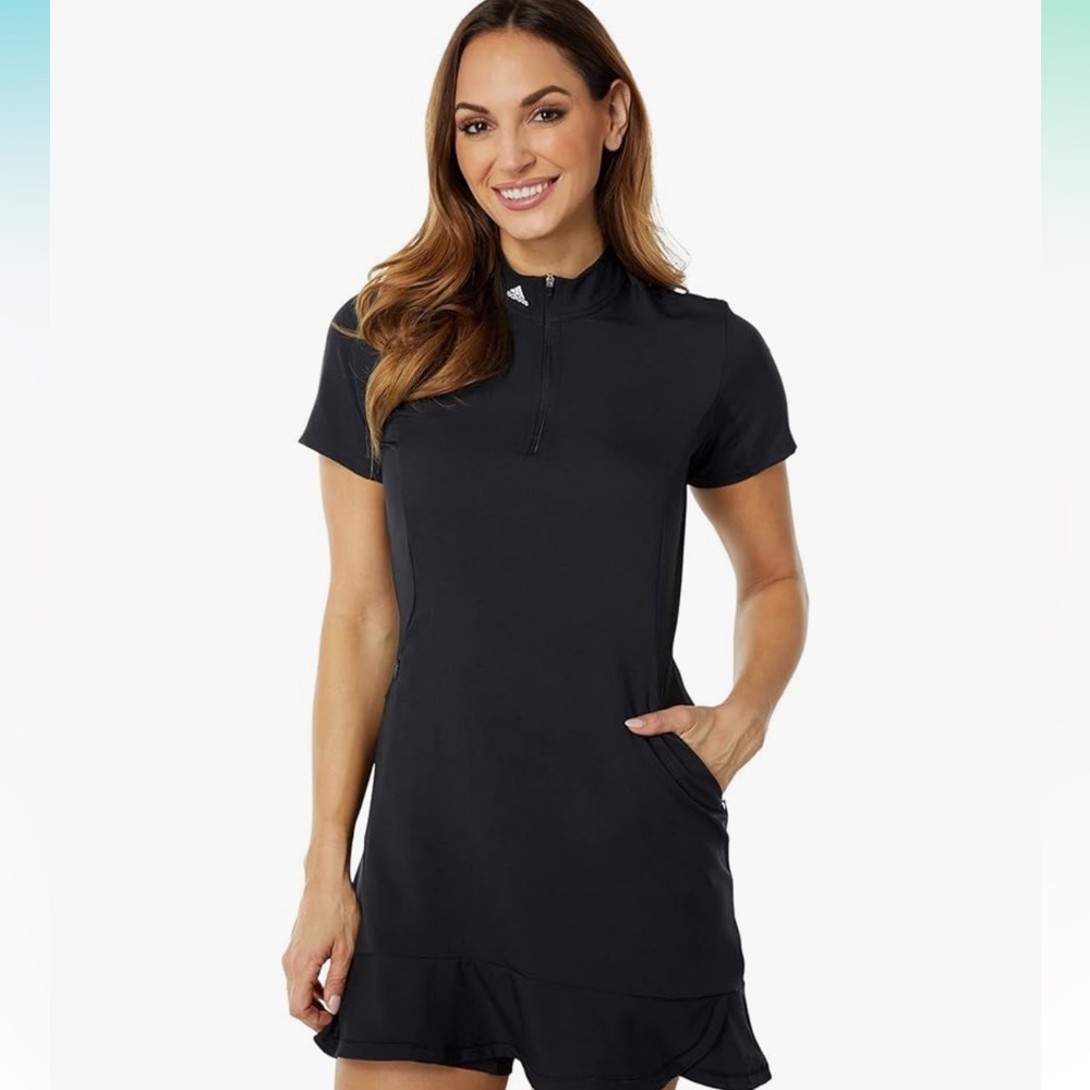 adidas Women's Quarter Zip Frill Golf Dress